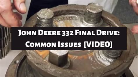 john deere skid steer final drive|jd 332 final drive repair.